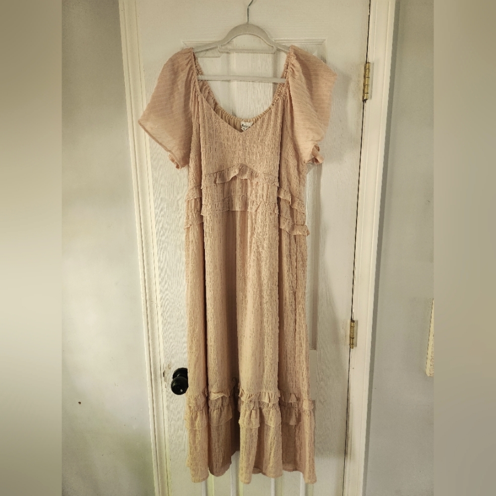 &merci ankle length peasant dress